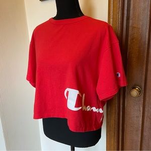 Champion Red Cropped T-shirt